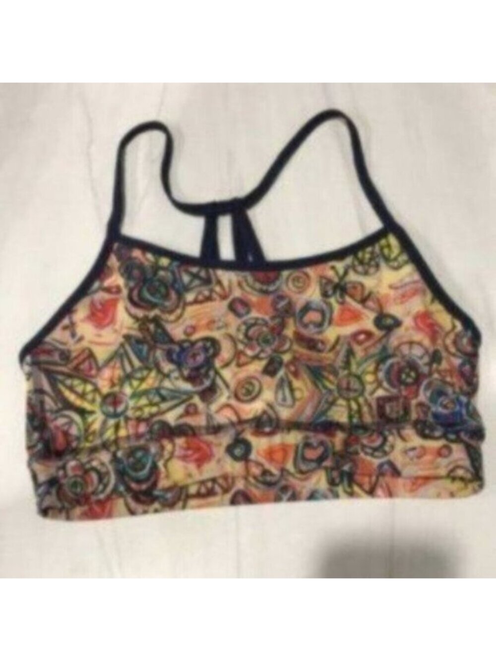 Joriki Women's Multicolor Abstract Floral Print Strappy Yoga Bra Top Size XS - Picture 5 of 7